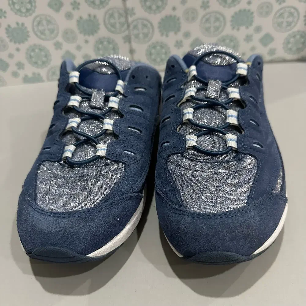 Easy spirit Seromy blue slip on mules permanent lace up size 8 - Picture 6 of 15